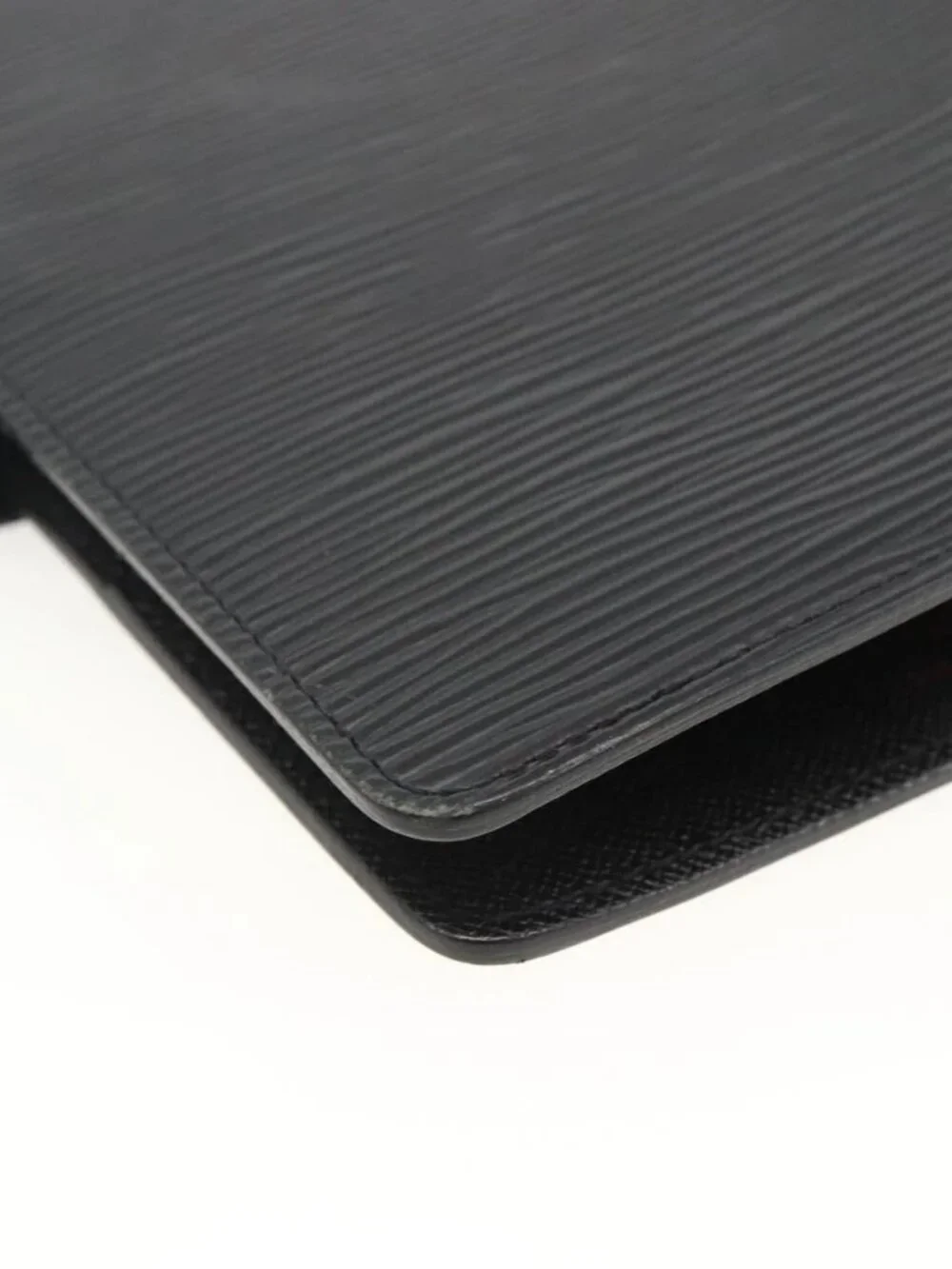 LOUIS VUITTON Epi Agenda MM Day Planner Cover Black R20042 LV Auth BA11324